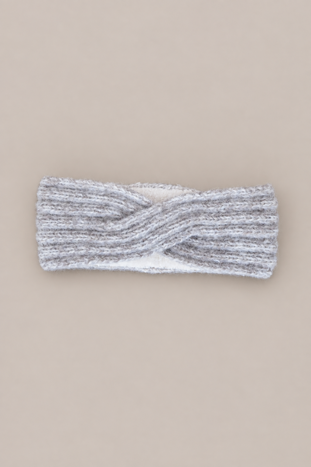 ZENA alpaca hoofdband light grey/cloudy white