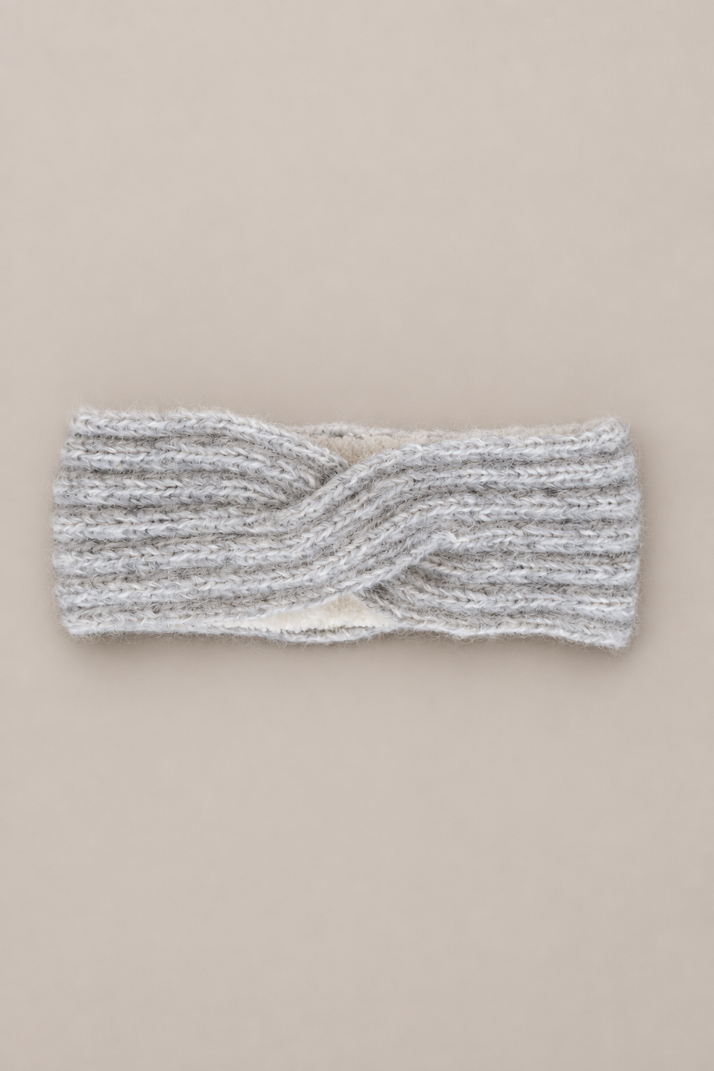 ZENA alpaca hoofdband mushroom/cloudy white