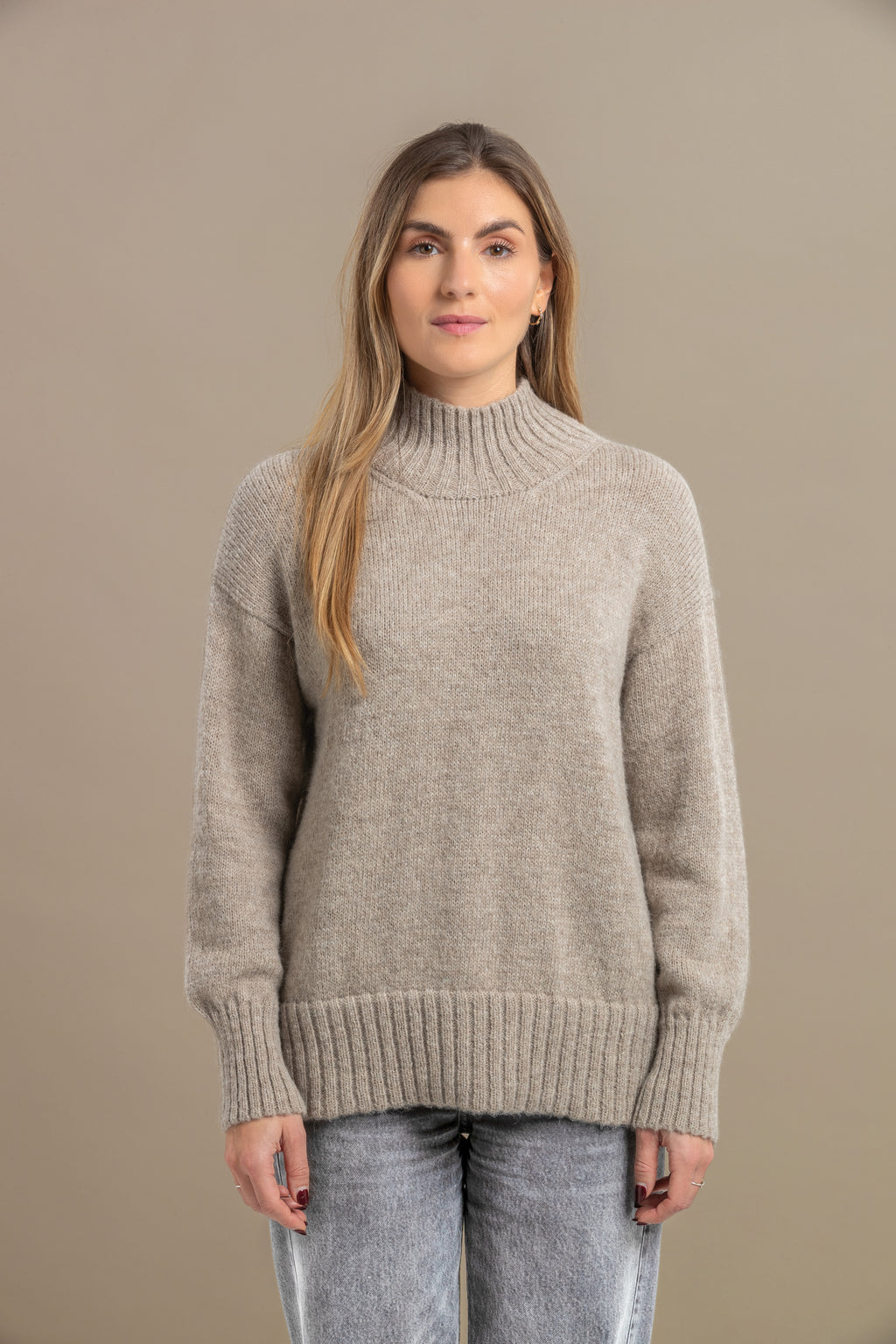 DOROTHEE alpaca trui met hoge hals
